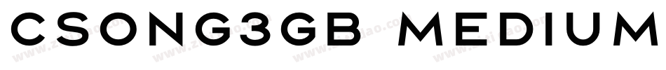 Csong3GB medium字体转换